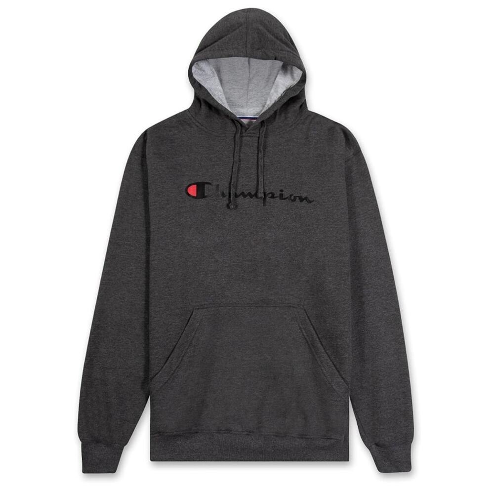 Champion Men’s Gray Powerblend Graphic Pullover Sweatshirt Hoodie Size S‎